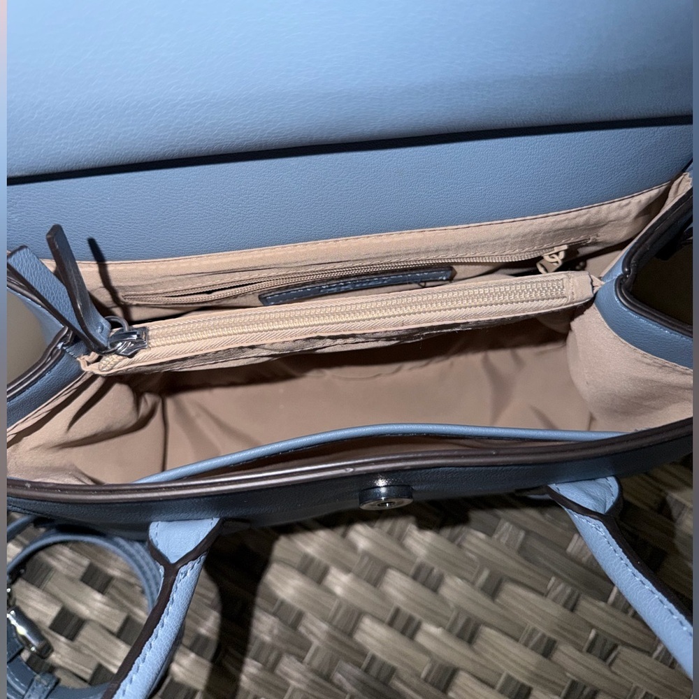 Nine West Light Blue Structured Top Handle Crossbody - Picture 10 of 14